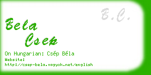 bela csep business card